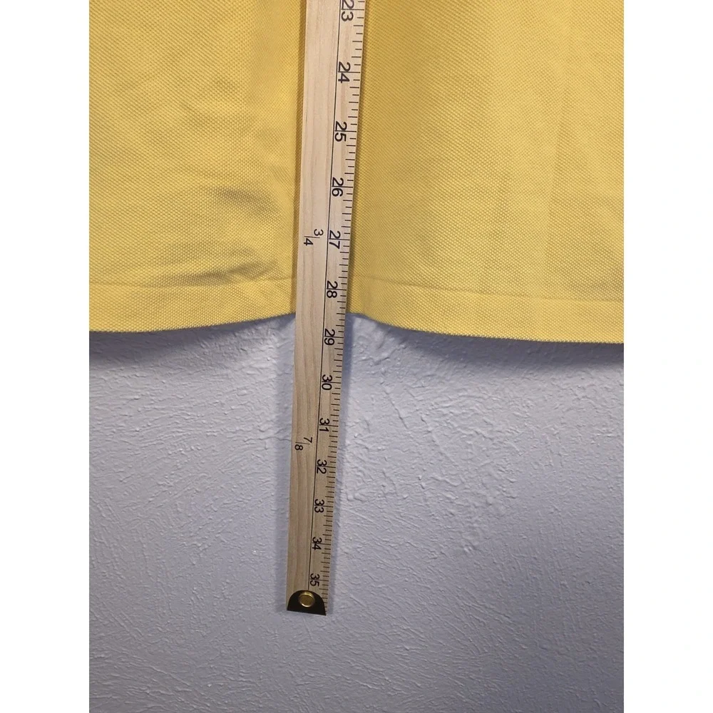 Polo Ralph Lauren Yellow Cotton Custom Slim Fit Polo Shirt Mens Size Medium NWT